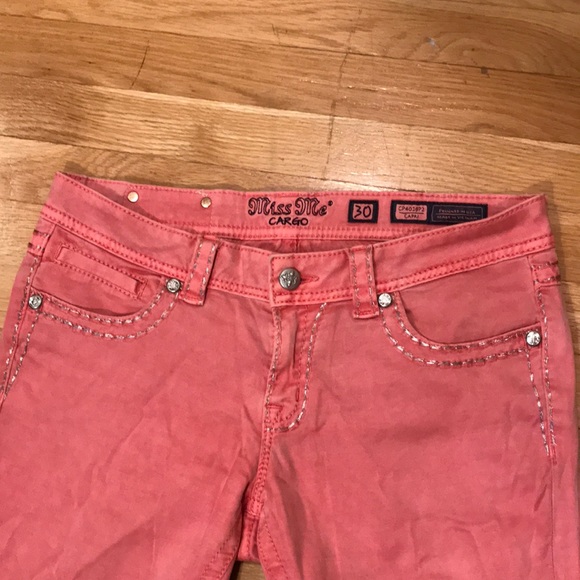 Miss me jeans in pink coral Capri size 30 - Picture 3 of 8